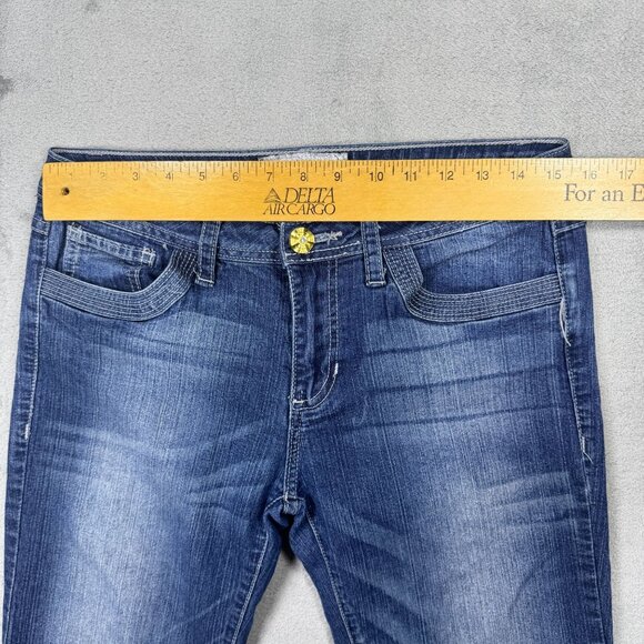Vintage Phat Fashions Silver Label Womens Low Rise Bootcut Jeans Y2K Stretch 7 - Picture 8 of 10